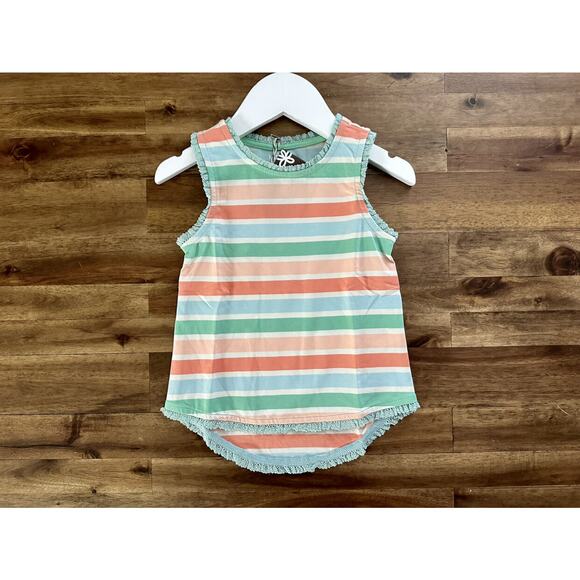 NWT Matilda Jane Enchanted Garden Marble Falls Knit Striped Green Blue Tank Top - Picture 2 of 8